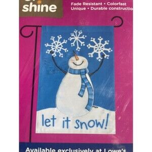 12.5" x 18" Snowman Juggling Snowflakes Let It Snow Art Yard Garden House Flag